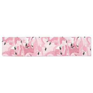 Pink flamingos pattern background Table Runner