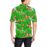 Clown Fish Pattern Print Design 01 Men's All Over Print Polo Shirt