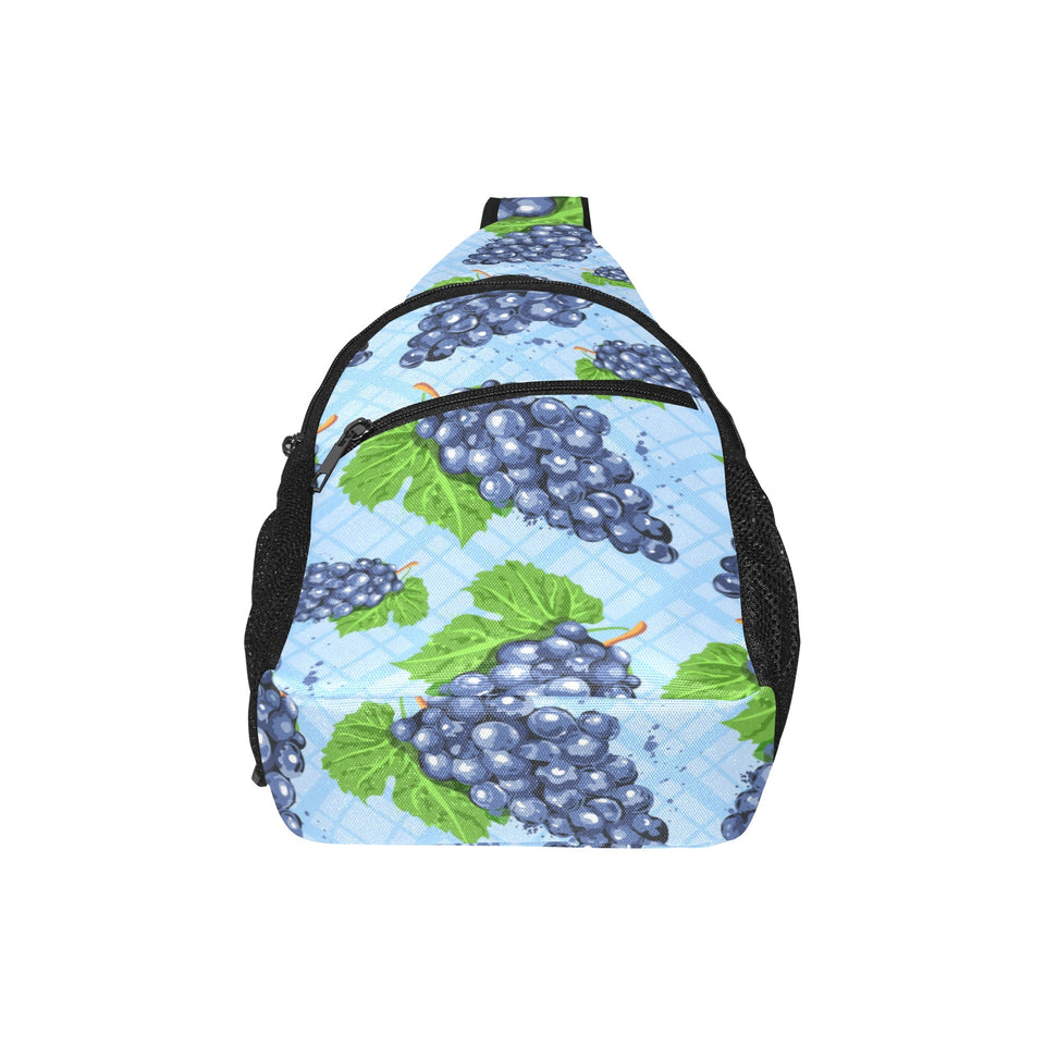 Watercolor grape pattern All Over Print Chest Bag