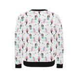 cute mermaid dolphin fish starfish pattern Men's Crew Neck Sweatshirt