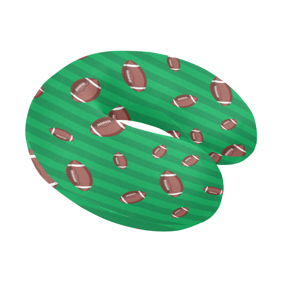 American football ball field background U-Shaped Travel Neck Pillow