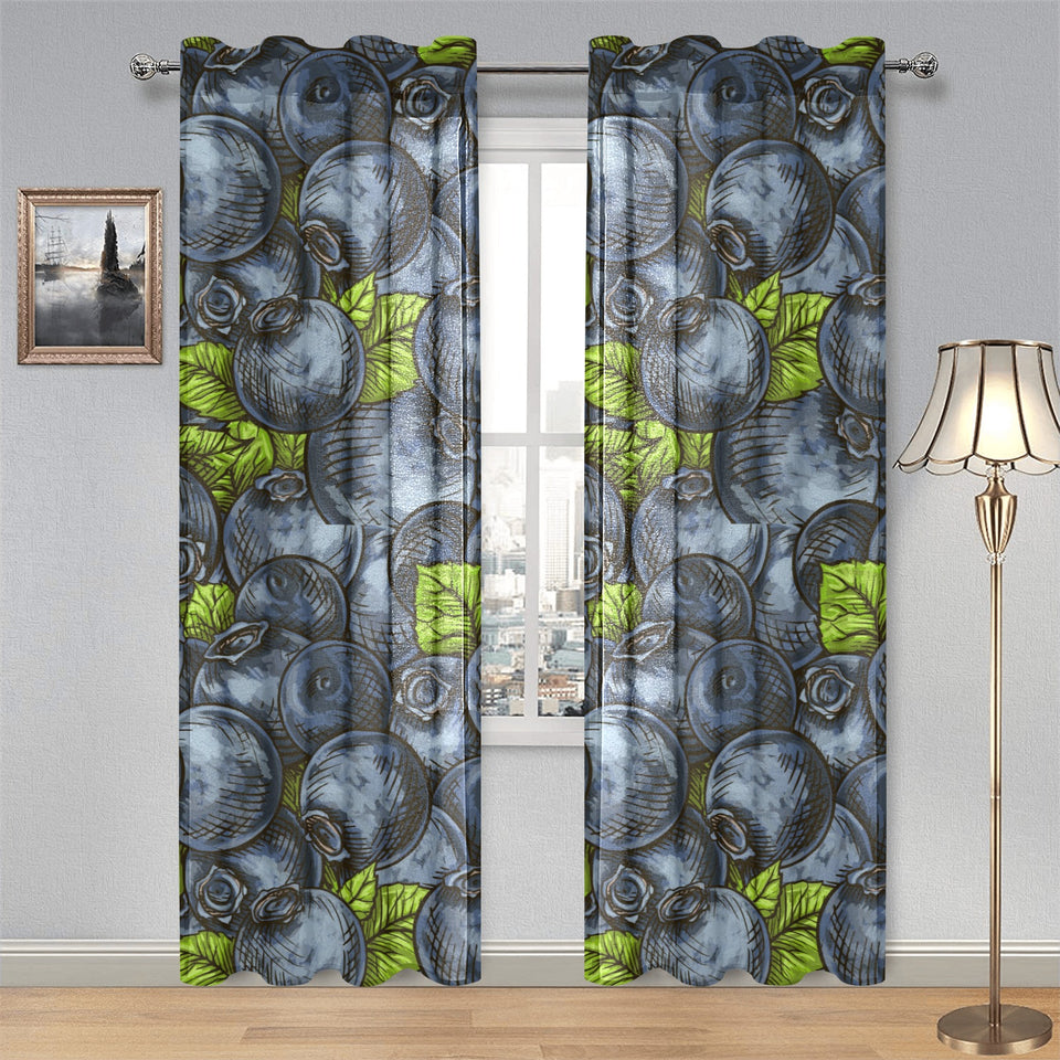 blueberry pattern Gauze Curtain