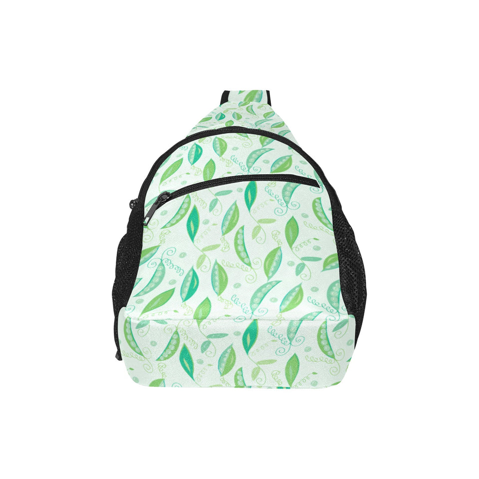 Green Peas Pattern Print Design 01 All Over Print Chest Bag