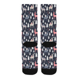 Deers Winter Christmas pattern Crew Socks
