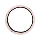 Cute bee flower pattern pink background Car Steering Wheel Cover