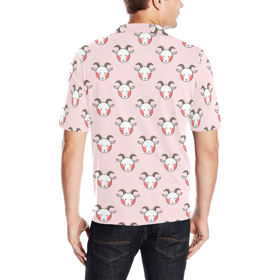 Cute goat pattern Men's All Over Print Polo Shirt