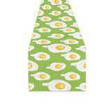 Fried Eggs Pattern Print Design 01 Table Runner