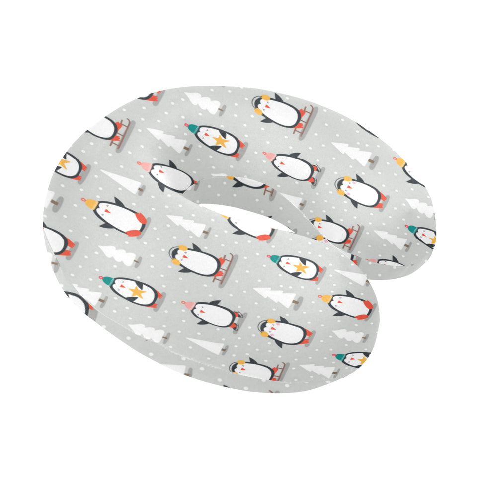 Cute Penguin christmas pattern U-Shaped Travel Neck Pillow