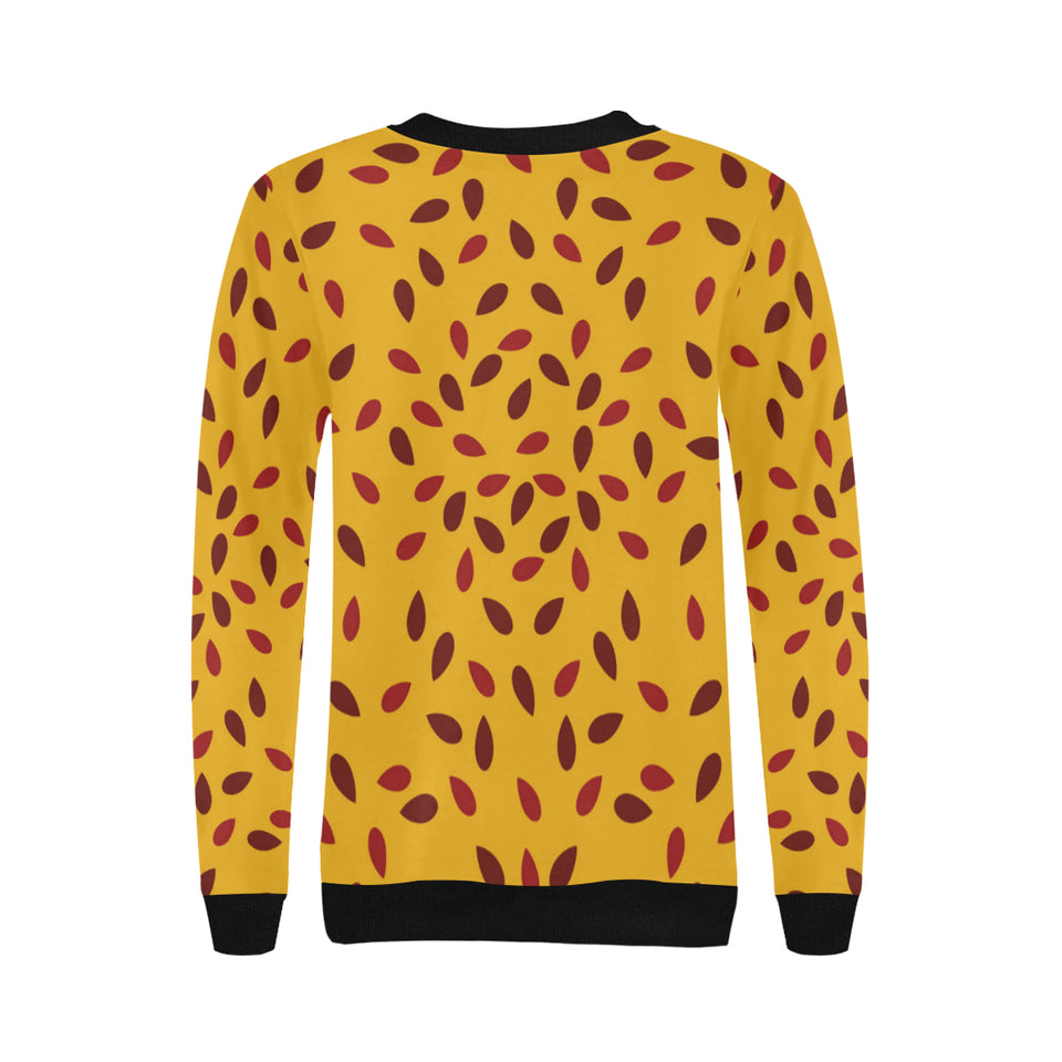 Passion fruit texture Women's Crew Neck Sweatshirt