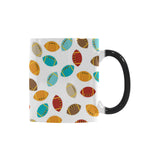 Colorful american football ball pattern Morphing Mug Heat Changing Mug