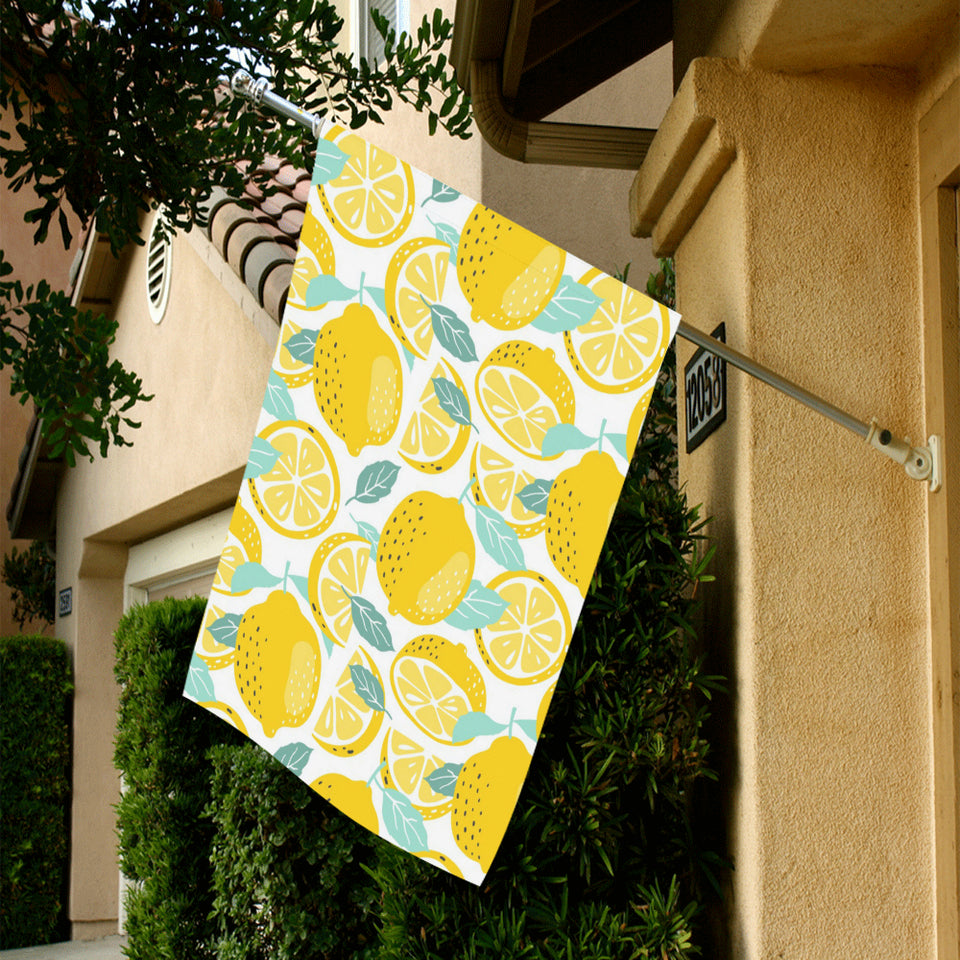 lemon design pattern House Flag Garden Flag