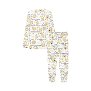 Golden Retriever Pattern Print Design 04 Kids' Boys' Girls' All Over Print Pajama Set