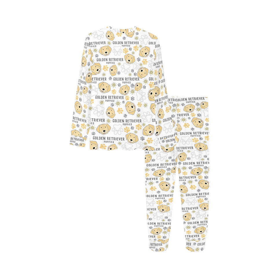 Golden Retriever Pattern Print Design 04 Kids' Boys' Girls' All Over Print Pajama Set