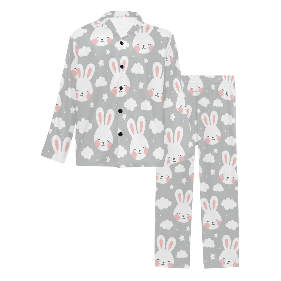 Rabbit cloud Pattern Men's Long Pajama Set