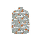 Beautiful deers Winter Christmas Women's Long Sleeve Polo Shirt