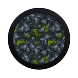 blueberry pattern Elegant Black Wall Clock