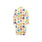 Pigeon Pattern Print Design 01 Men's Long Sleeve Belted Night Robe