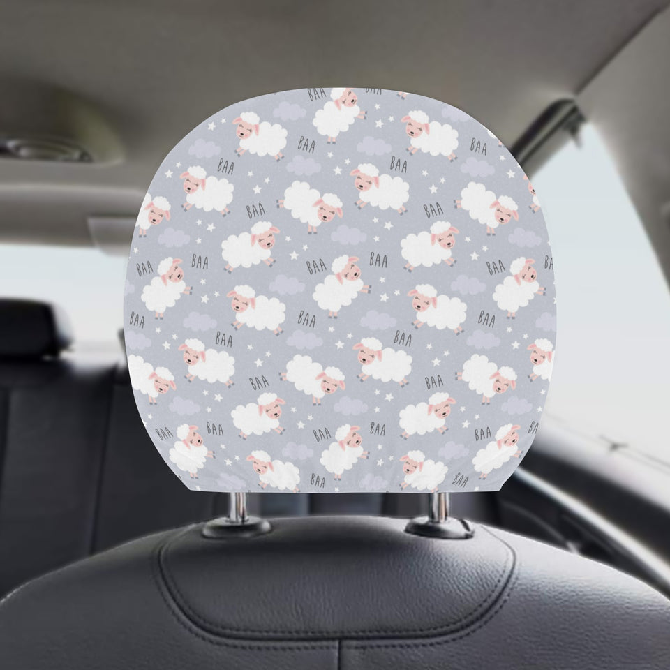 Sweet dreams sheep pattern Car Headrest Cover