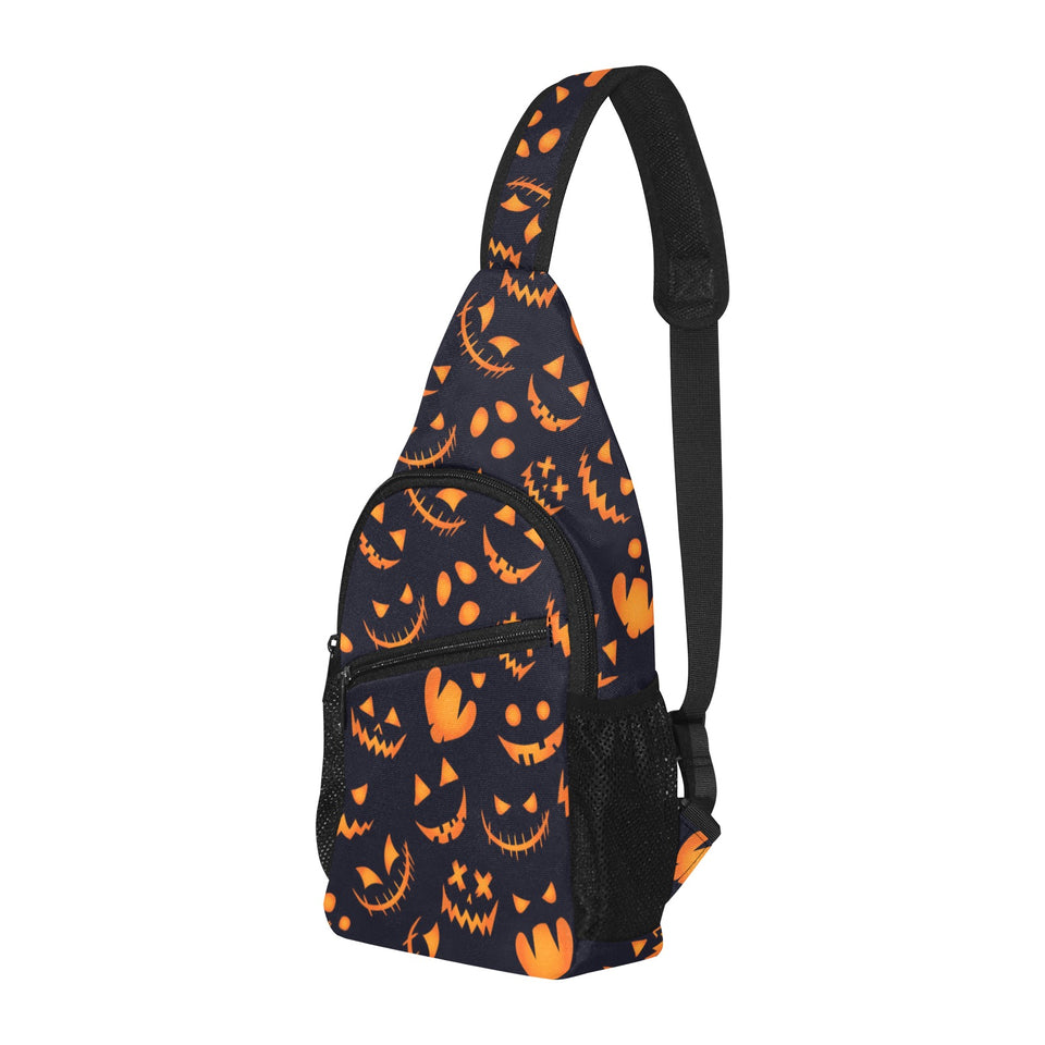 Halloween pattern Pumpkin background All Over Print Chest Bag