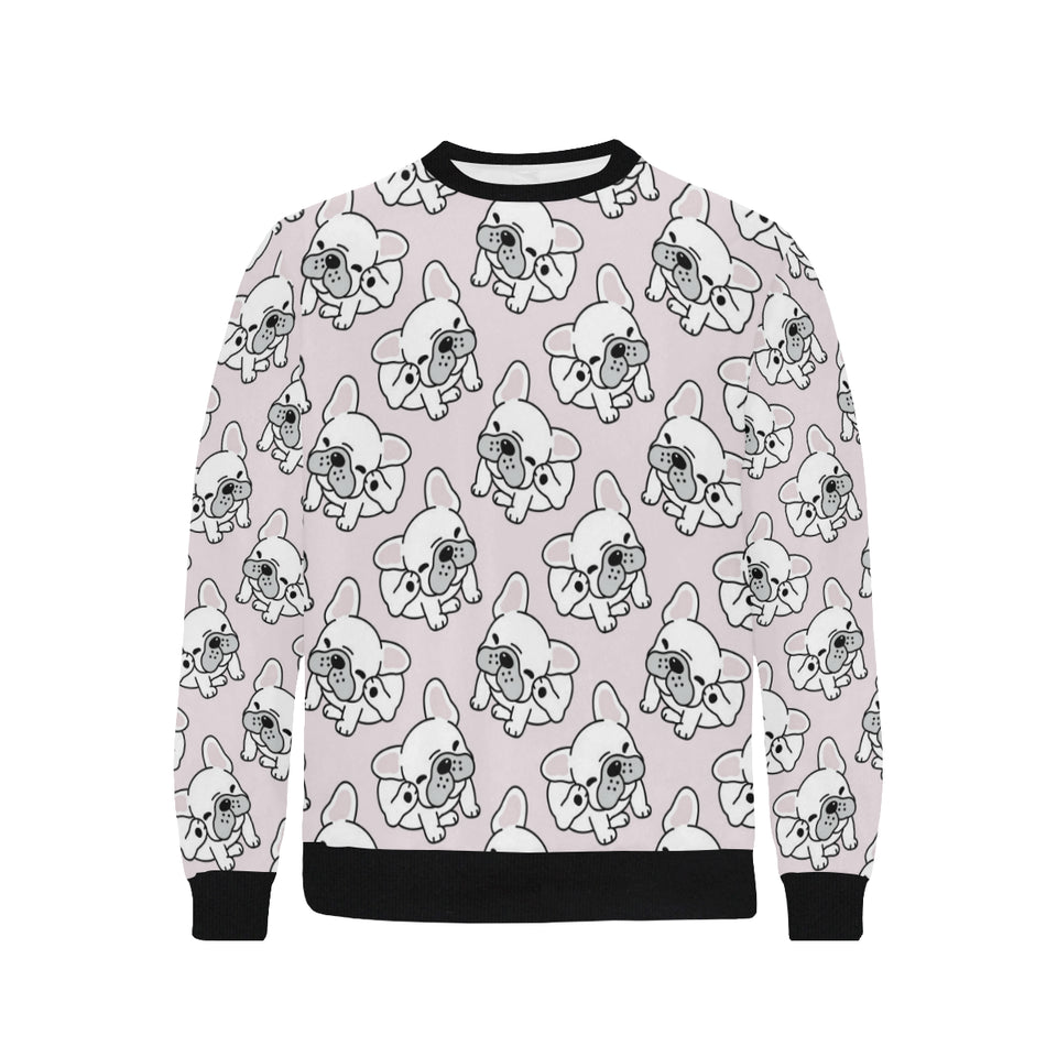 Cute french bulldog pattern Men's Crew Neck Sweatshirt
