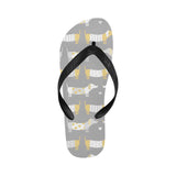 Cute dachshund dog pattern Unisex Flip Flops