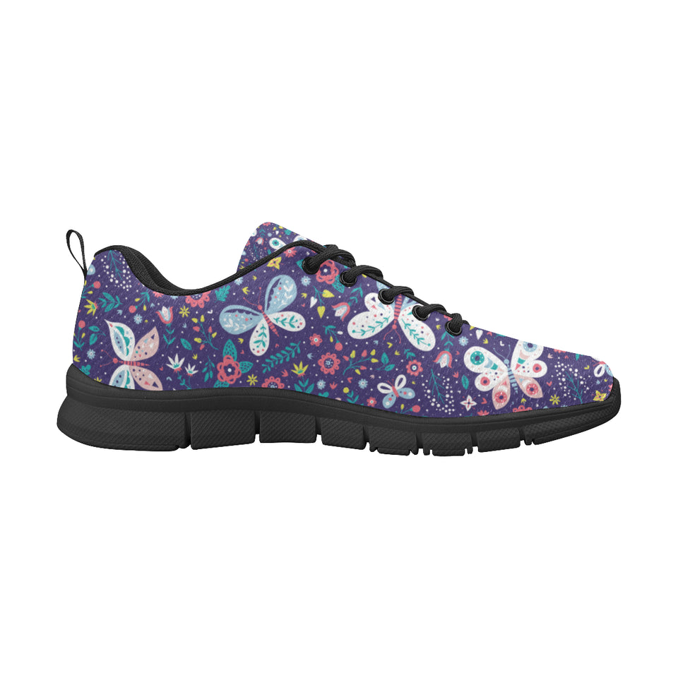 Colorful butterfly flower pattern.eps Men's Sneaker Shoes