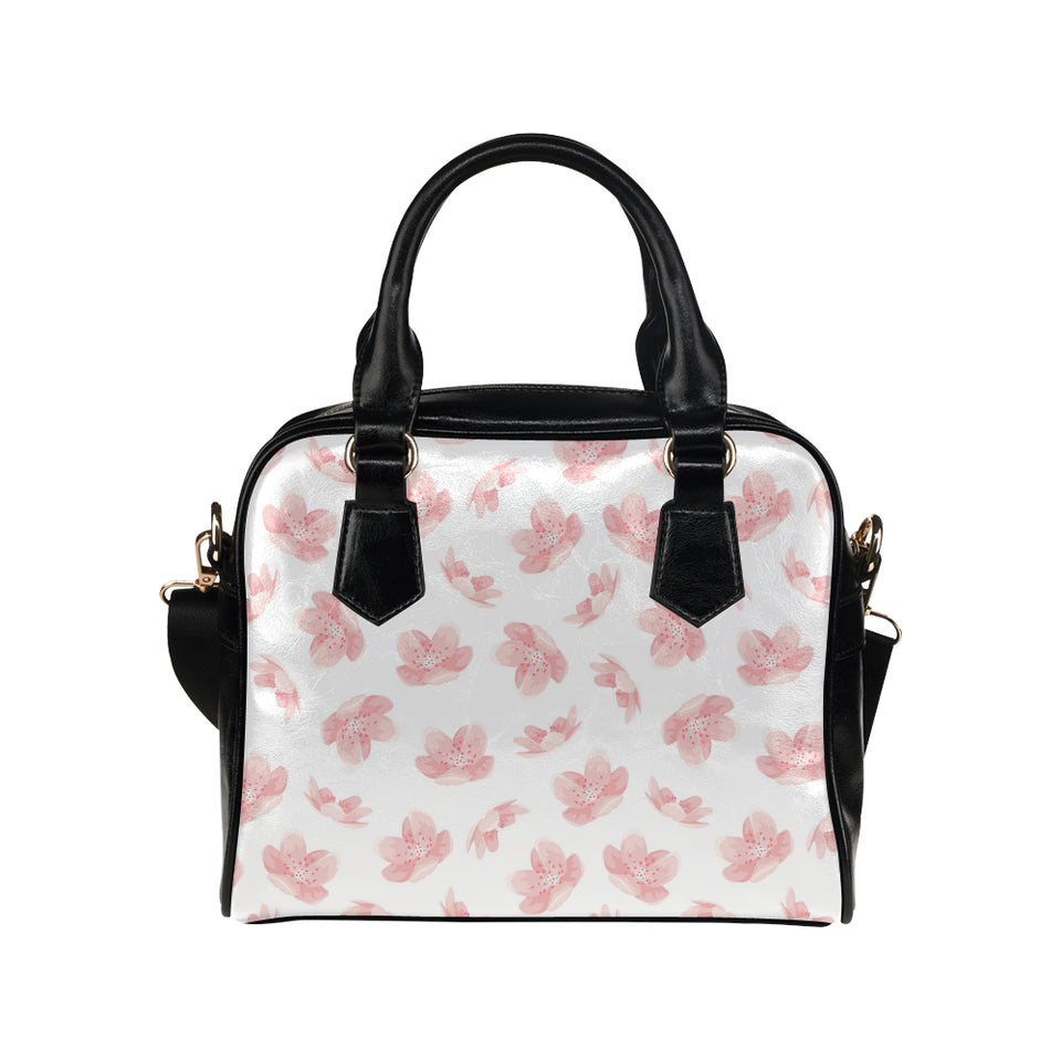 Pink sakura cherry blossom pattern Shoulder Handbag