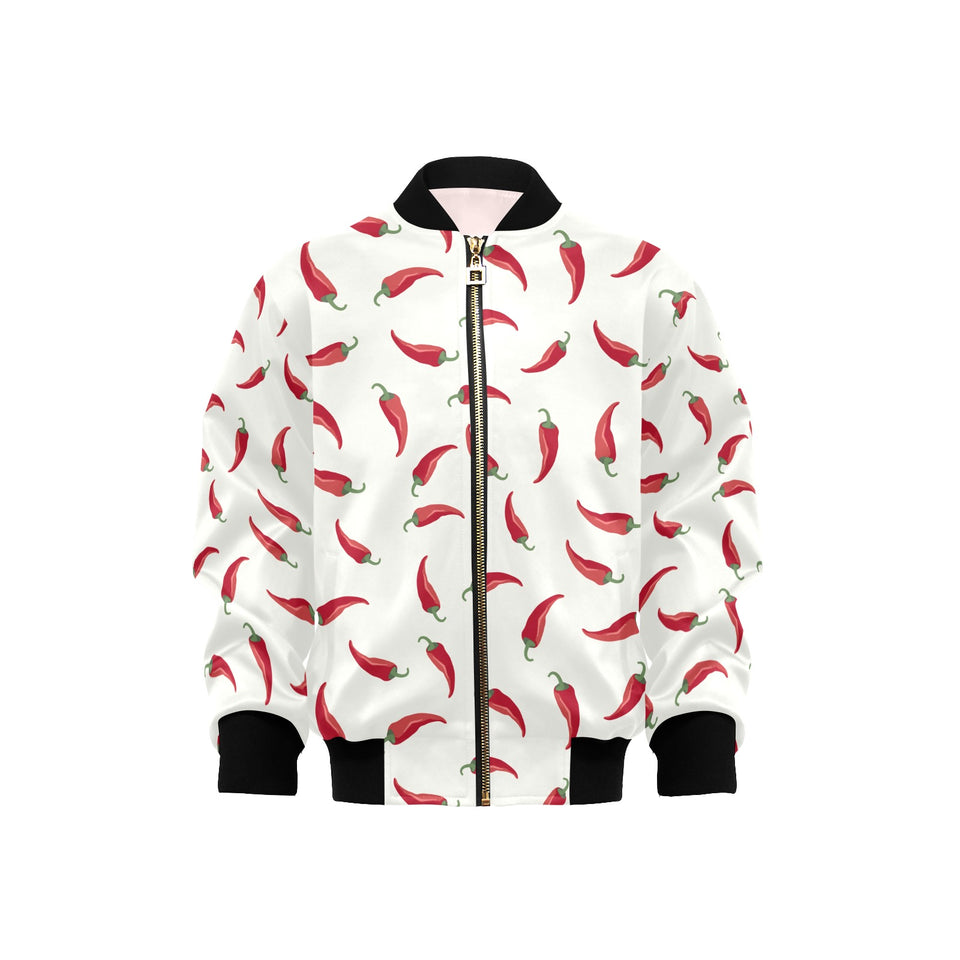 Chili peppers pattern Kids' Boys' Girls' Bomber Jacket