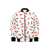 Chili peppers pattern Kids' Boys' Girls' Bomber Jacket