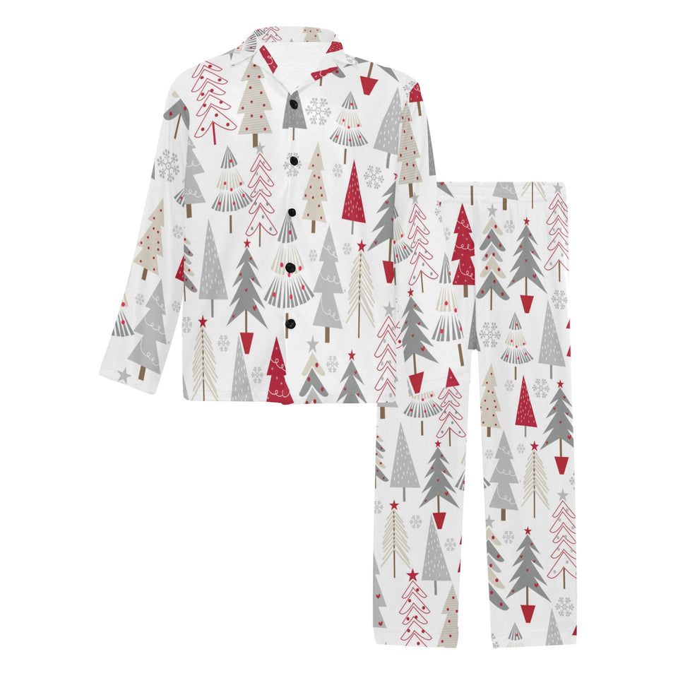 Cute Christmas tree pattern Men's Long Pajama Set