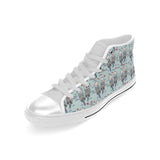 Lovely Sea Otter Pattern Men's High Top Canvas Shoes White