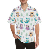 Cute owl pattern Men's All Over Print Hawaiian Shirt