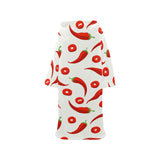 Chili pattern Blanket Robe with Sleeves