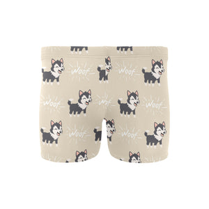 Cute Siberian Husky Men's Swimming Trunks