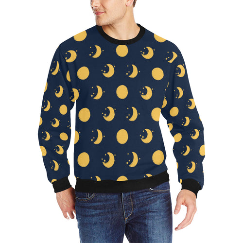 Moon star pattern Men's Crew Neck Sweatshirt