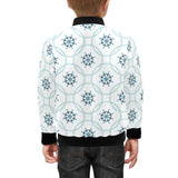 nautical steering wheel chain Kids' Boys' Girls' Bomber Jacket