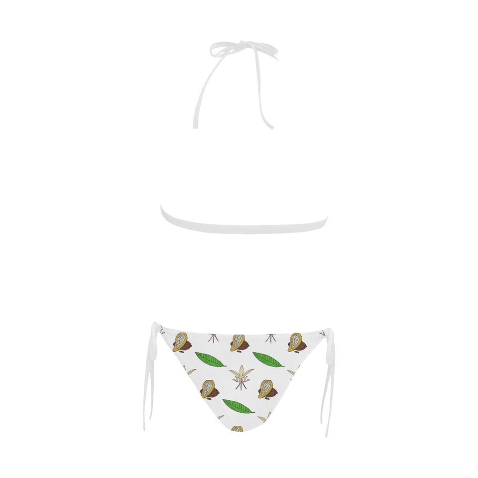 Color hand drawn cacao pattern Sexy Bikinis Two-Piece Swimsuits
