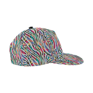 Colorful zebra skin pattern All Over Print Snapback Cap