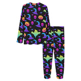 Colorful halloween background Women's All Over Print Pajama Set