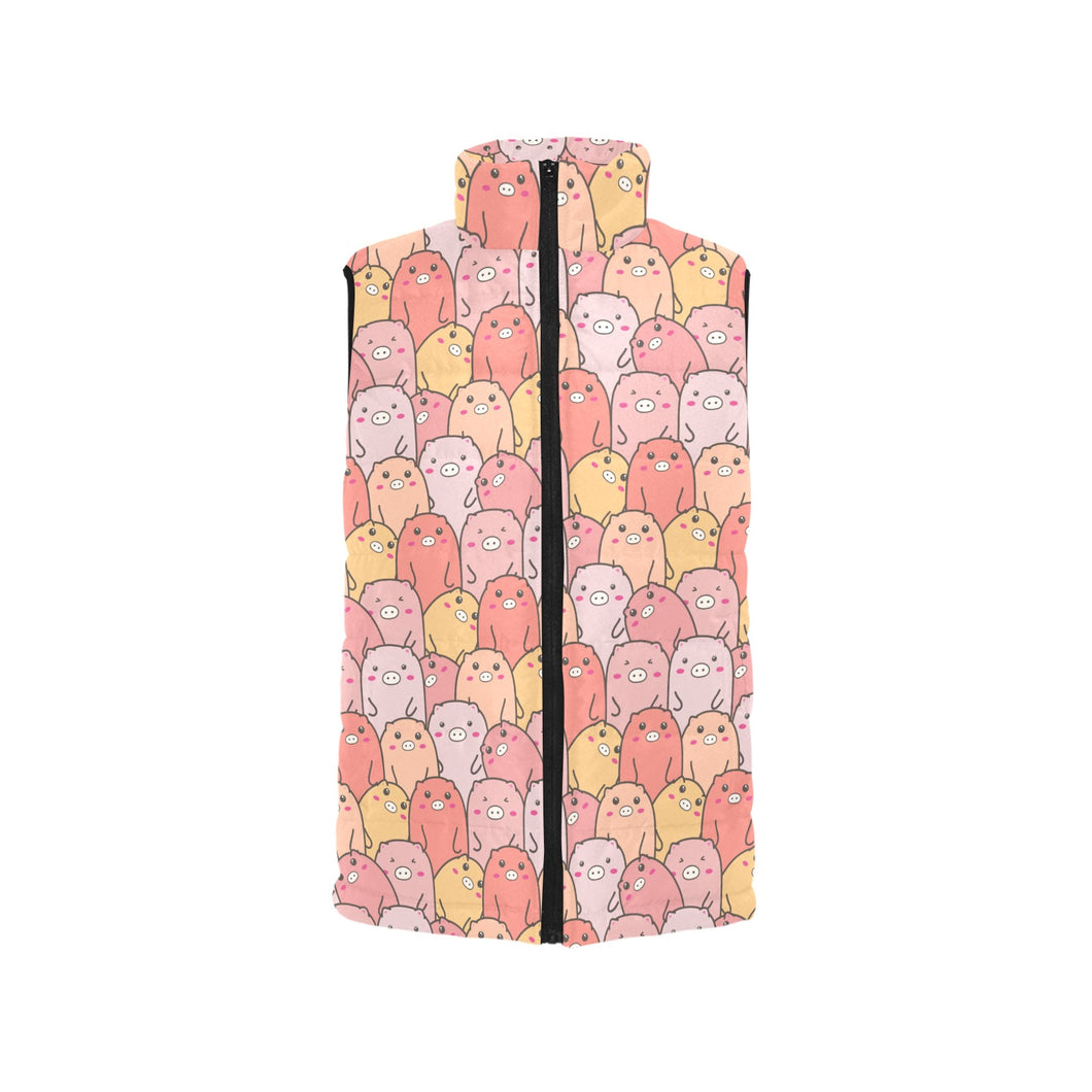 Pig Pattern Print Design 04 Men's Padded Vest