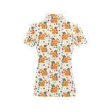Squirrel Pattern Print Design 04 Women's All Over Print Polo Shirt