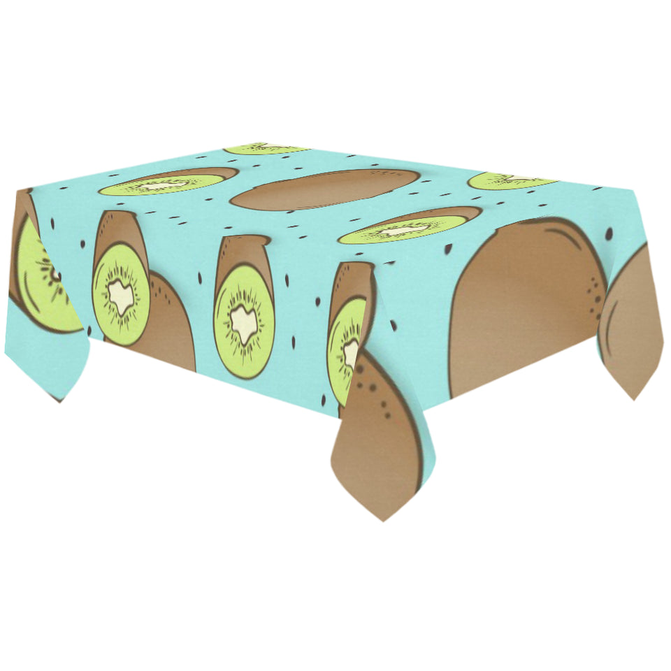 Kiwi blue background Tablecloth