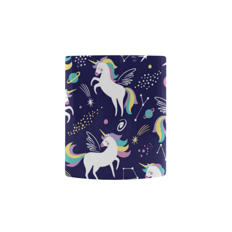 Hand drawn cute unicorn star planet Morphing Mug Heat Changing Mug
