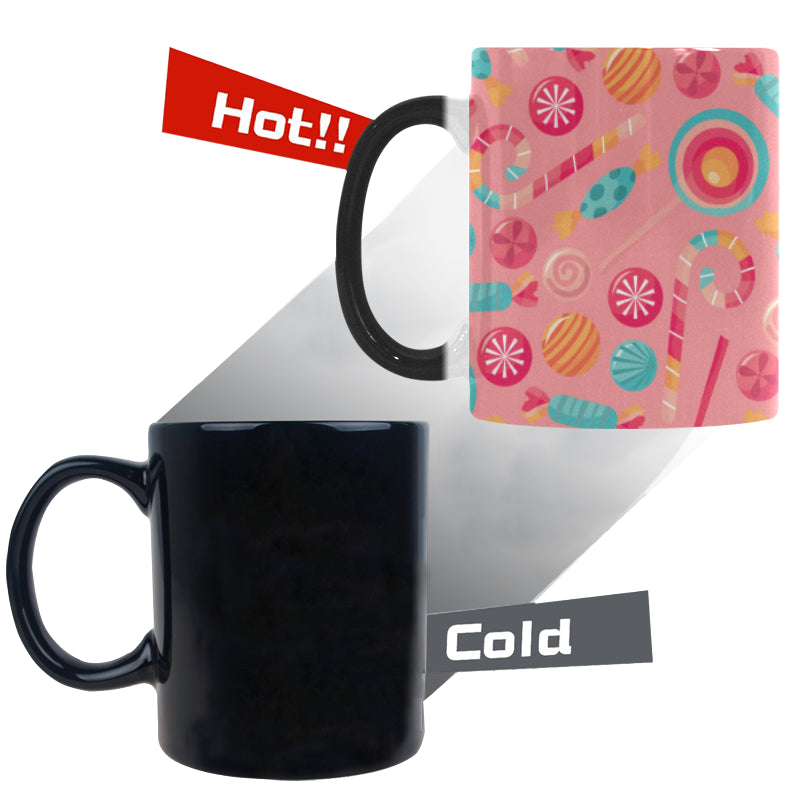 Colorful candy pattern Morphing Mug Heat Changing Mug