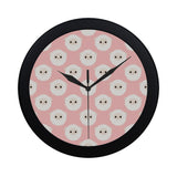 Cute sheep pattern Elegant Black Wall Clock