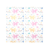 colorful unicorn rainbow heart pattern Gauze Curtain