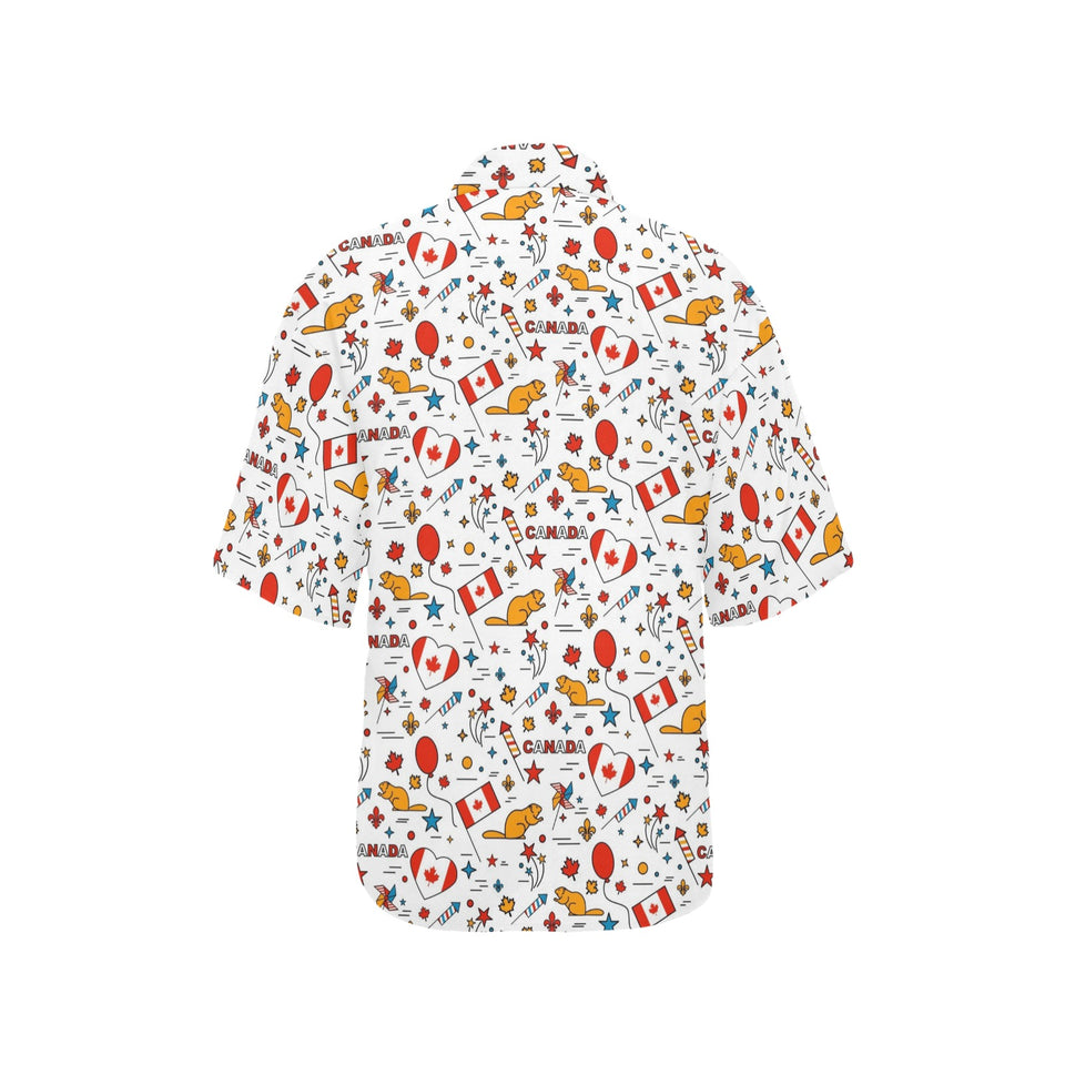 Canada Pattern Print Design 03 Women's All Over Print Hawaiian Shirt