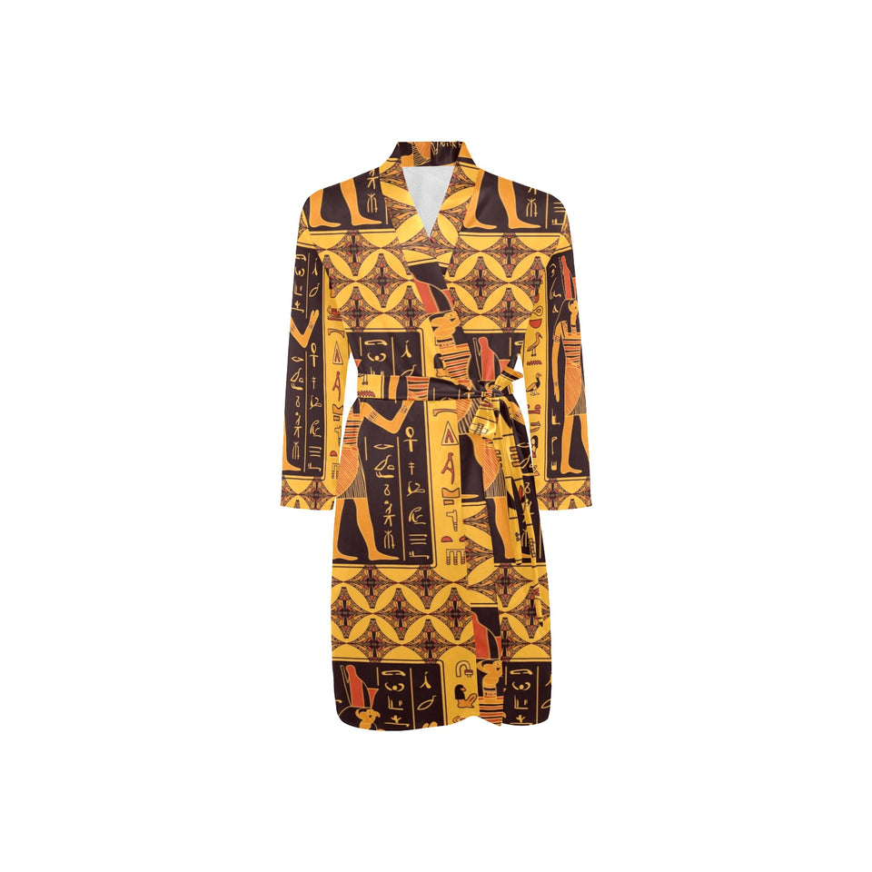Duck Pattern Print Design 02 Men's Long Sleeve Belted Night Robe