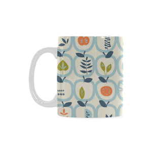 apples leaves pattern Classical White Mug (Fulfilled In US)