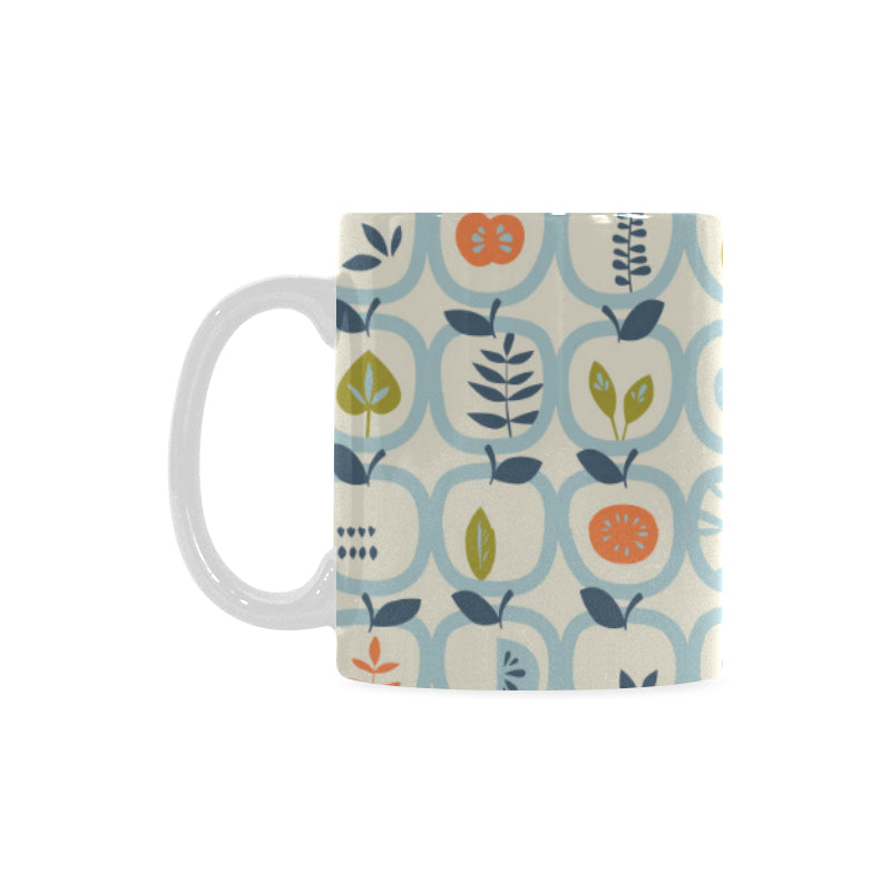 apples leaves pattern Classical White Mug (Fulfilled In US)